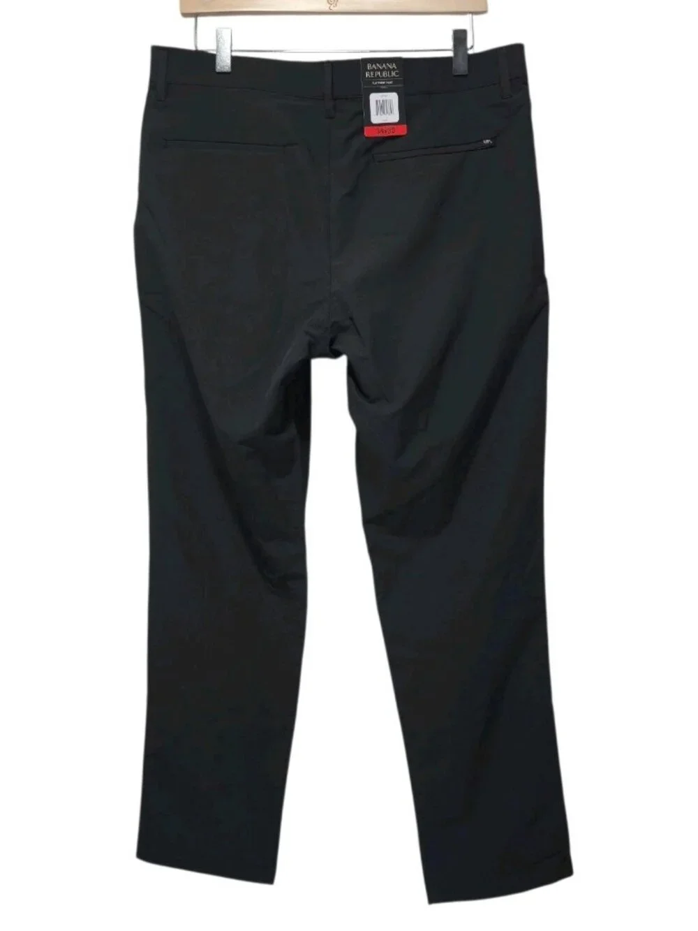 Banana Republic Flat Front Lightweight Pant Men's 34 x 30 Black Color